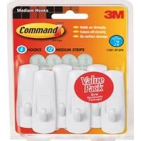 Command Adhesive 3M Hook Medium Value Pack 17001VP 6PK MULTI PACK 