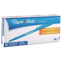 Pen Papermate Write Bros. Capped Ball Point Medium 1.0mm Box 12 Blue Write Brothers 