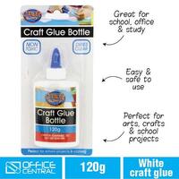 Craft Glue White Bottle 120g Craft Gallery 178346 Hangsell Blistercard 