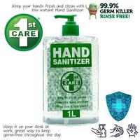 Hand Sanitiser 1st Care Pump Action 1 Litre 180264 