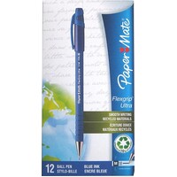 Pen Papermate Flexgrip Ultra Capped Medium 96101 Box 12 Blue 