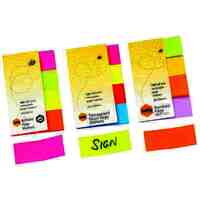 Paper Note Marbig Pagemarkers Brilliant 20 x 50mm 4 Colours 160 sheets