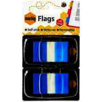 Index Flags Marbig 1813501 Pack 2 Translucent Blue