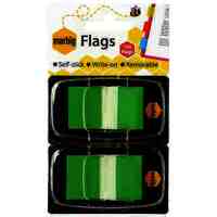 Index Flags Marbig 1813504 Pack 2 Translucent Green 