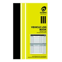 Vehicle Log Book Olympic 180 x 110mm 64 Page 