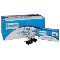 Foldback Clip 19mm Blue Ribbon Premier Box 12