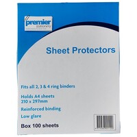 Sheet Protector A4 35 Micron Blue Ribbon Premier Stationery 18805322 Box 100 