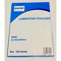 Laminating Pouch Blue Ribbon Premier A3 80 Micron Box 100