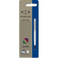 Pen Refill Parker Quinkflow Roller Ball 0.8mm Medium Blue Blister