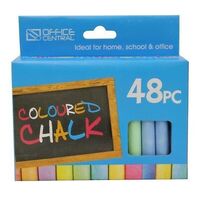 Chalk Natural Assorted Colours Box 48 Office Central 196975