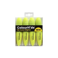 Highlighter Colourhide Yellow Pack 4 1970105