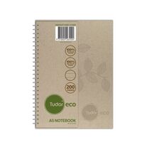 Notebook A5 Hardcover Spiral Olympic ECO 8mm Sepia Ruling 200 Leaf 198213 Pack 5 