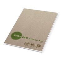 Office Pad A4 Tudor ECO 7mm Ruled With Cover 50 Leaf 198215 Pack 10 