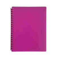 Display Book A4 Marbig 20 Pocket 2007009 Pink 