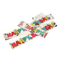 Banner Happy Birthday Foil 12cm x 360cm / 3.6M Hangsell pack of 1 Alpen 201204 