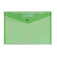 Document Wallet A4 Doculope with Button PP Polyprop Marbig 2015004 Green