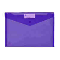 Document Wallet A4 Doculope with Button PP Polyprop Marbig 2015019 Purple 