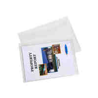 Document Wallet A4 Compact Marbig 2015312 Clear Pack 4