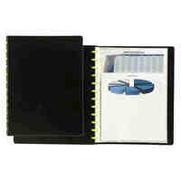 Display Book A4 Kwik Zip 20 Pocket Marbig 2020002 Black