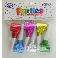 Party Blowouts Alpen Laser Foil 202506 Pack 6