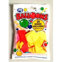 Balloons Alpen Round Pack of 20