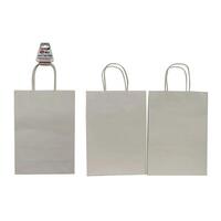 Paper Bag White Craft with Handle Party Central 206292 Giftware 27cm x 21cm x 11cm Pack 2 