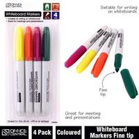 Whiteboard Markers Office Central Fine Tip Assorted Colours Hangsell Blister Card of 4 