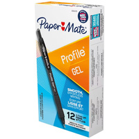 Paper Mate Profile Ballpoint Pen 0.7mm Black, BX12