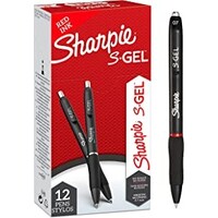 Pen Sharpie S Gel 0.7mm Retractable Red Box 12 