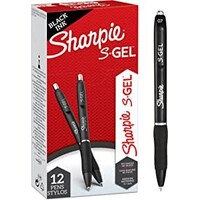 Pen Sharpie S Gel 0.7mm Retractable Black Box 12 