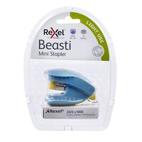 Stapler Rexel Beasti Mini Blue/Yellow 