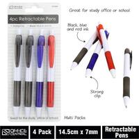 Pen Retractable Office Central Assorted Card 4