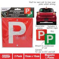 P Plate Victoria Reversible Red and Green Pack 2