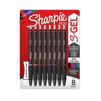 Pen Sharpie S Gel 0.7mm Retractable Assorted Card 8