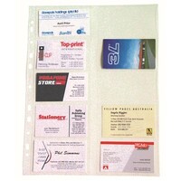 Business Card Holder A4 Refill Bantex 2140.08 Pack of 10 