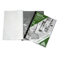 Display Book A4 20 Pocket Punched for Insertion In Folder Colby Folder Friendly 215A Black