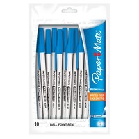 Pen Papermate Kilometrico Ballpoint Medium Blue Pack 10