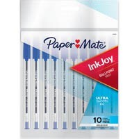 Pen Papermate Inkjoy 100 Medium Blue Hangsell Box 10 