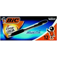 Pen Bic Atlantis Stic Easyglide 2253 Black Box 12 