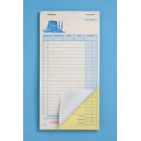 Restaurant Docket Book Zions EL Type Carbonless Duplicate 22D