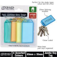 Key Tags Jumbo Coloured Office Central Card 4