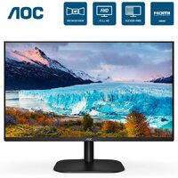 AOC 23.8' IPS 75hz, Low Blue, sRGB 106%, Ultra Slim design, Flicker Free, Full HD 1080, VGA, HDMI 1.4. VESA 100 x 100mm. Office Business Monitor