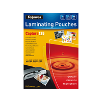 SP- LAMINATING POUCHES FELLOWES A3 125 MICRON GLOSS PK100