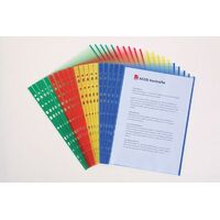 Sheet Protector A4 Coloured Marbig Copysafe Assorted 25190 Pack 20 