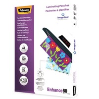 Fellowes A4 80 Micron SuperQuick Laminating Pouches 100 Pack