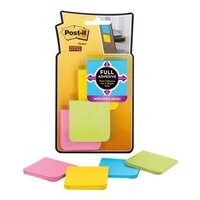 Post It Note 3M F220 8SSAU Full Adh Assorted Brights 50 x 50mm Pack 8