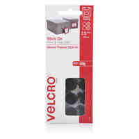 Velcro Stick On Mini Dot Hook and Loop 16mm 15 Dots Black 