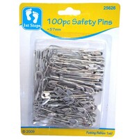 Safety Pins Steel 57mm 100 Pcs 1St Steps 25626