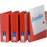 Binder Clearview Insertable A4 3 Ring D 50mm Bantex 2733 309 Red