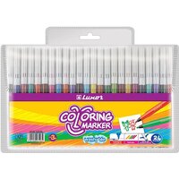 Marker Washable Luxor 6101/24 Assorted Colour Hangsell Pack 24